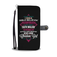Load image into Gallery viewer, Bible Believing Jesus Lovin Christian Girl Smartphone Wallet Case
