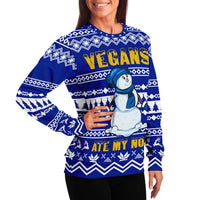Load image into Gallery viewer, Vegans Ate My Nose Humorous Ugly Christmas Sweater Style Fashion Sweatshirt
