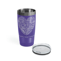 Load image into Gallery viewer, Sarah Personalized Love Wordcloud Ringneck Tumbler, 20oz
