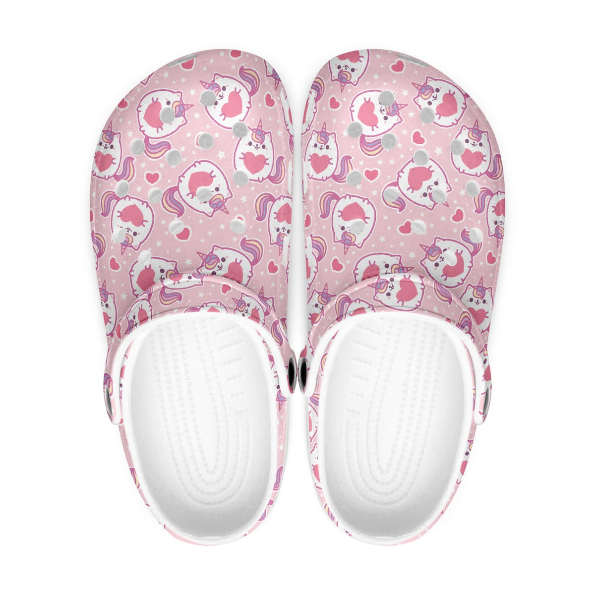 Pink Catercorns. All Over Printed Clogs