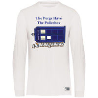 Load image into Gallery viewer, The Porgs have the Police Box Unisex Long Sleeve T-Shirt
