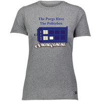 Load image into Gallery viewer, The Porgs have the Police Box Ladies T-Shirt
