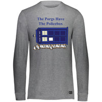 Load image into Gallery viewer, The Porgs have the Police Box Unisex Long Sleeve T-Shirt
