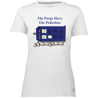 Load image into Gallery viewer, The Porgs have the Police Box Ladies T-Shirt
