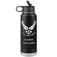 Load image into Gallery viewer, Proof TYLER LAIRSON Air Force Engraved 32oz Water Bottle
