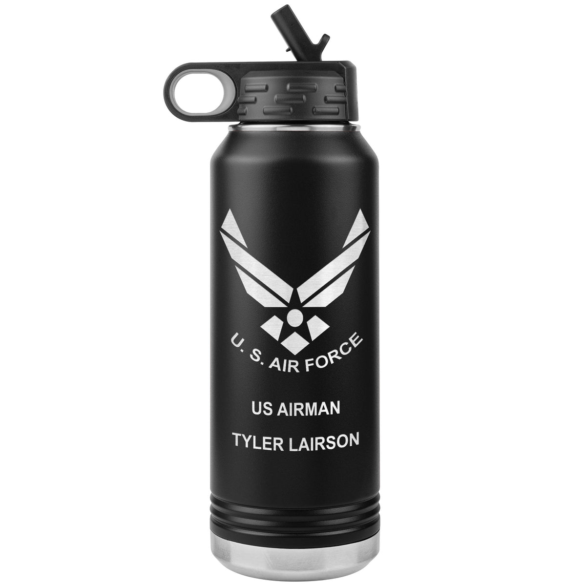 Proof TYLER LAIRSON Air Force Engraved 32oz Water Bottle