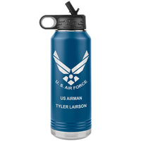 Load image into Gallery viewer, Proof TYLER LAIRSON Air Force Engraved 32oz Water Bottle
