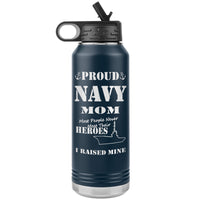 Load image into Gallery viewer, Proud Navy Mom Stainless Steel Engraved 32oz Polar Camel Water Bottle
