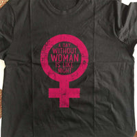 Load image into Gallery viewer, Designs by MyUtopia Shout Out:A Day Without Woman Adult Unisex T-Shirt
