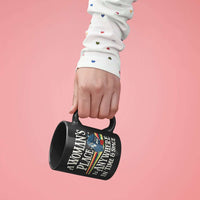 Load image into Gallery viewer, Designs by MyUtopia Shout Out:A Woman&#39;s Place Is Anywhere in Time and Space Tardis Black Coffee Mug
