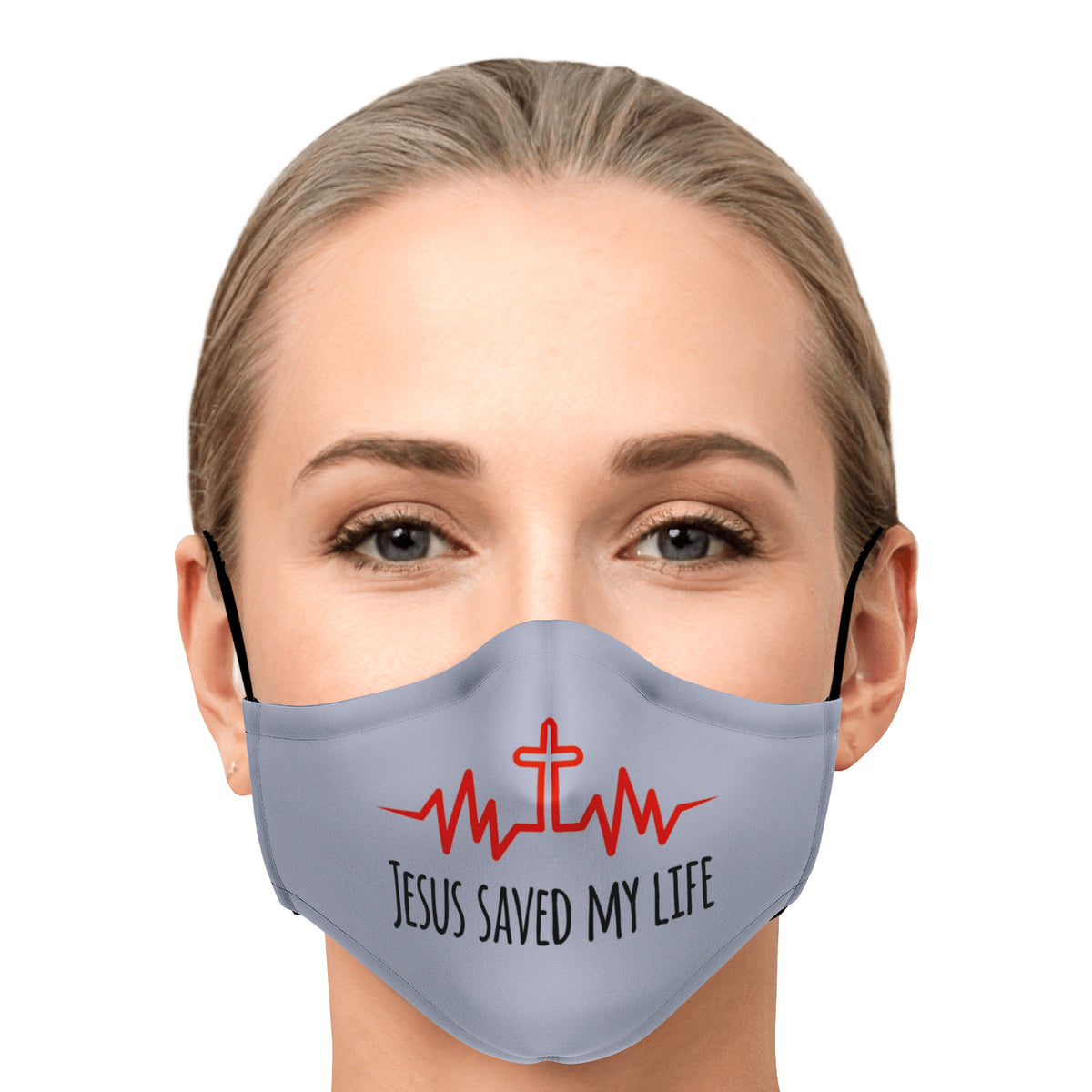 Jesus Saved My Life Reusable Face Mask Adjustable Elastic Ear Loops