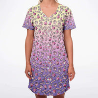 Load image into Gallery viewer, Colorful Droid Catercorns Baseball Jersey Dress
