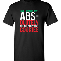 Load image into Gallery viewer, Designs by MyUtopia Shout Out:Abs-olutely All The Christmas Cookies Adult Unisex T-Shirt,S / Black,Adult Unisex T-Shirt
