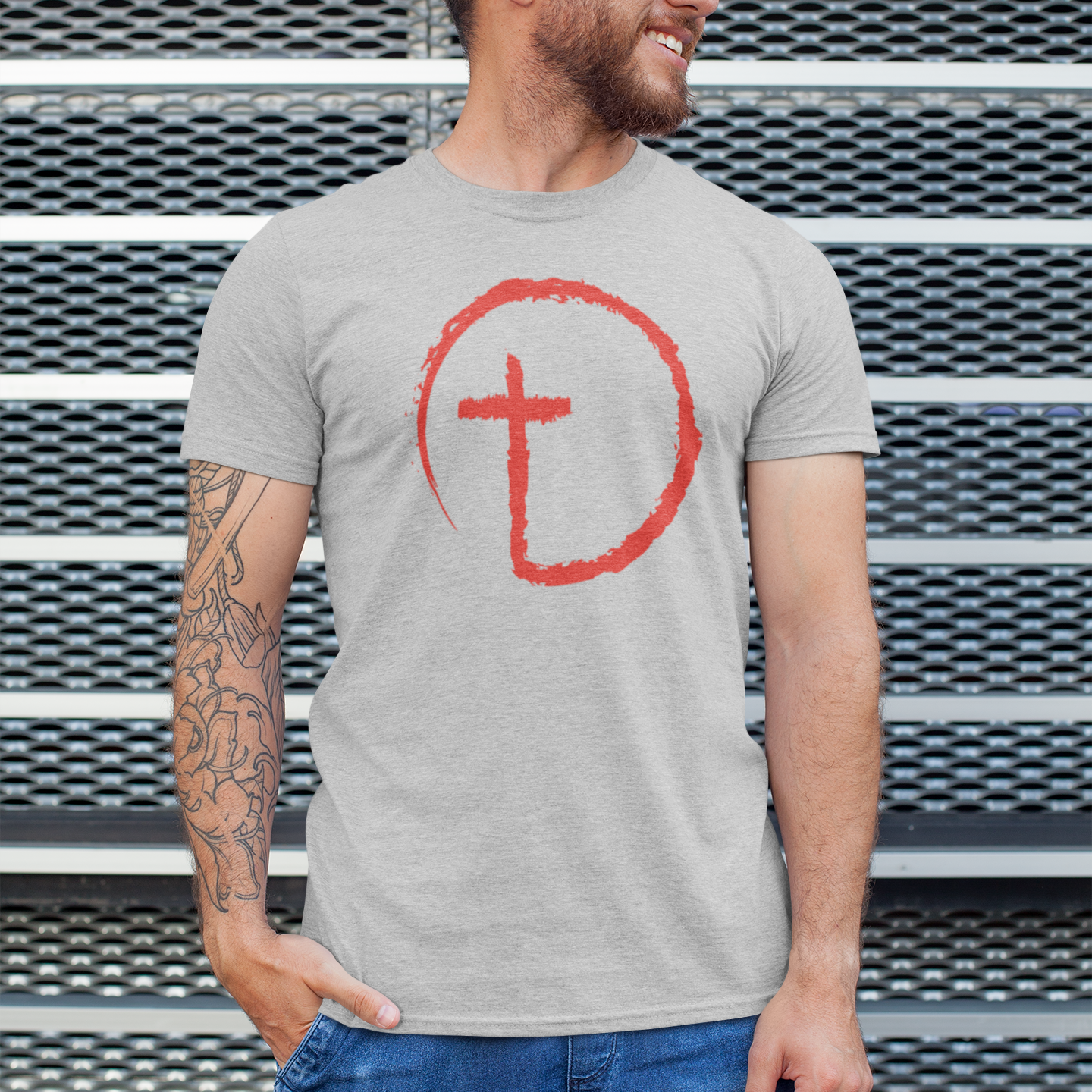 Abstract Cross Circle Adult Unisex T-Shirt | Designs by MyUtopia