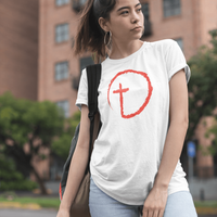 Load image into Gallery viewer, Designs by MyUtopia Shout Out:Abstract Cross Circle Adult Unisex T-Shirt

