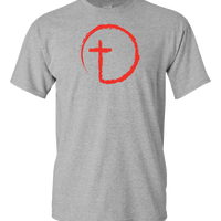 Load image into Gallery viewer, Designs by MyUtopia Shout Out:Abstract Cross Circle Adult Unisex T-Shirt,S / Athletic Heather,Adult Unisex T-Shirt
