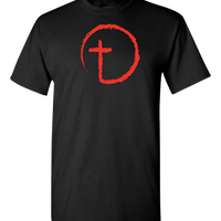 Load image into Gallery viewer, Designs by MyUtopia Shout Out:Abstract Cross Circle Adult Unisex T-Shirt,S / Black,Adult Unisex T-Shirt
