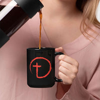 Load image into Gallery viewer, Designs by MyUtopia Shout Out:Abstract Cross Circle Ceramic Coffee Mug - Black
