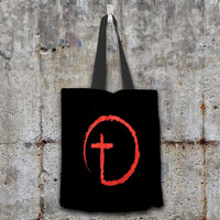 Load image into Gallery viewer, Designs by MyUtopia Shout Out:Abstract Cross Circle Fabric Totebag Reusable Shopping Tote
