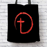 Load image into Gallery viewer, Designs by MyUtopia Shout Out:Abstract Cross Circle Fabric Totebag Reusable Shopping Tote
