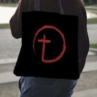 Load image into Gallery viewer, Designs by MyUtopia Shout Out:Abstract Cross Circle Fabric Totebag Reusable Shopping Tote
