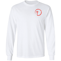 Load image into Gallery viewer, Designs by MyUtopia Shout Out:Abstract Cross Circle Long Sleeve Unisex Cotton T-Shirt,White / S,Adult Unisex T-Shirt
