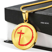 Load image into Gallery viewer, Designs by MyUtopia Shout Out:Abstract Cross Circle Necklace - Special Offer,Gold Plated,Jewelry
