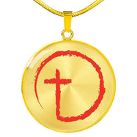 Load image into Gallery viewer, Designs by MyUtopia Shout Out:Abstract Cross Circle Necklace - Special Offer
