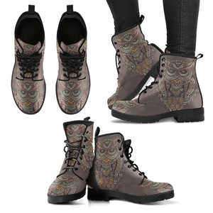 Designs by MyUtopia Shout Out:Abstract Owl Handcrafted Boots