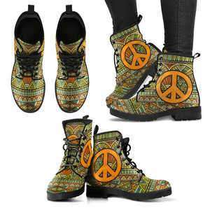 Designs by MyUtopia Shout Out:Abstract Peace Handcrafted Boots