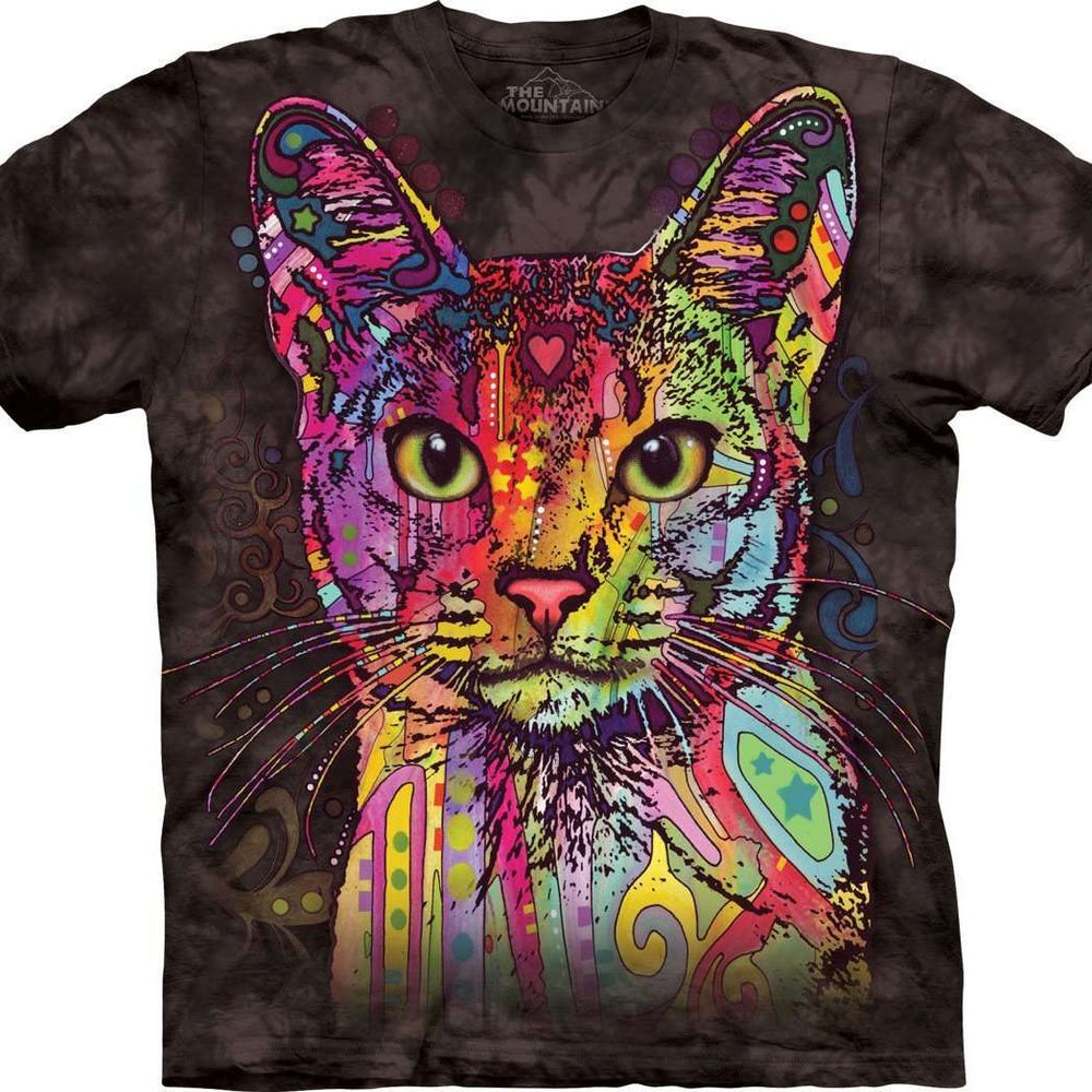Designs by MyUtopia Shout Out:Abyssinian Cat Dean Russo Art by The Mountain,Small / Black,Adult Unisex T-Shirt