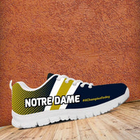 Load image into Gallery viewer, Designs by MyUtopia Shout Out:#AChampionToday Notre Dame Fan Running Shoes
