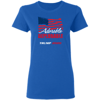 Load image into Gallery viewer, Designs by MyUtopia Shout Out:Adorable Deplorable Trump 2020 100% Preshrunk Cotton Ladies T-Shirt,Royal / S,Ladies T-Shirts
