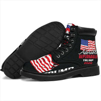 Load image into Gallery viewer, Designs by MyUtopia Shout Out:Adorable Deplorable Trump 2020 All-Season Lace-up Boots
