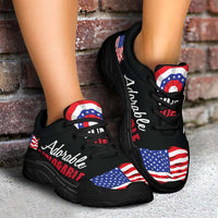 Load image into Gallery viewer, Designs by MyUtopia Shout Out:Adorable Deplorable Trump 2020 Chunky Walking Sneakers
