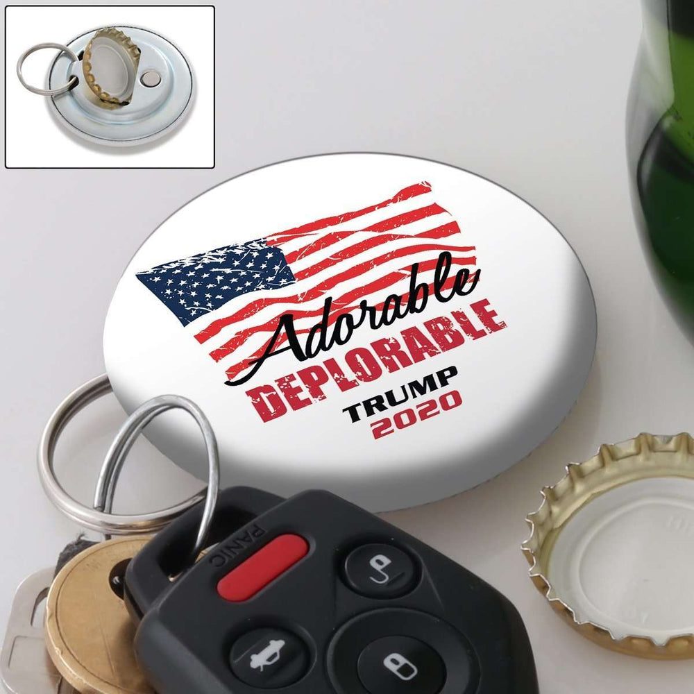 Designs by MyUtopia Shout Out:Adorable Deplorable Trump 2020 Magnetic Keychain and bottle opener