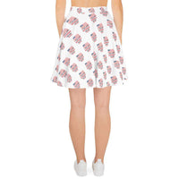 Load image into Gallery viewer, Designs by MyUtopia Shout Out:Adorable Deplorable Trump 2020 Mid Length Skater Skirt
