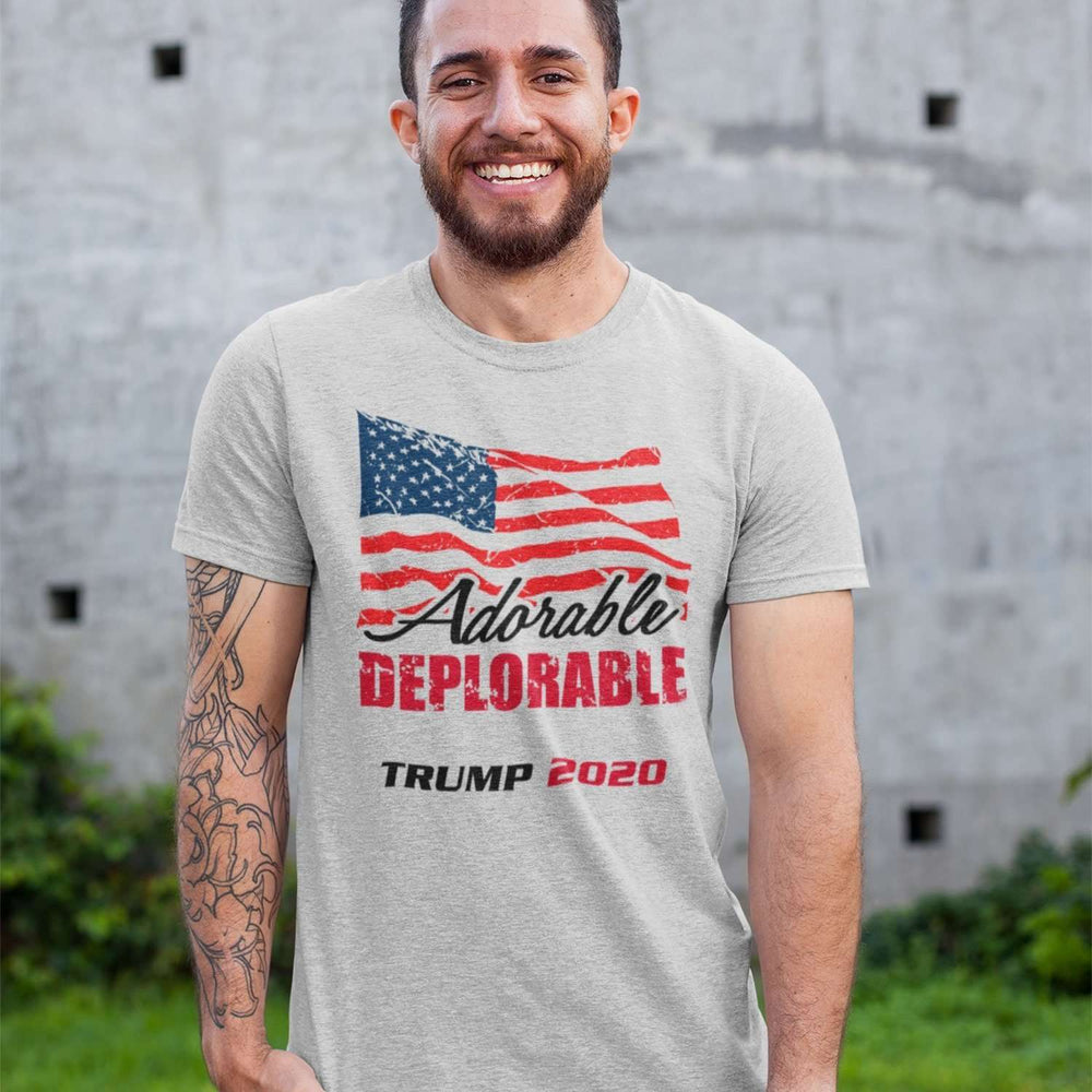 Designs by MyUtopia Shout Out:Adorable Deplorable Trump 2020 Premium Unisex T-Shirt