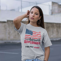 Load image into Gallery viewer, Designs by MyUtopia Shout Out:Adorable Deplorable Trump 2020 Premium Unisex T-Shirt
