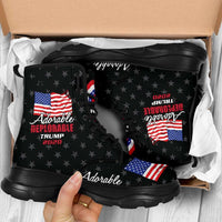 Load image into Gallery viewer, Designs by MyUtopia Shout Out:Adorable Deplorable Trump 2020 Sneaker Walking Boots
