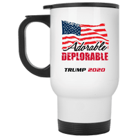 Load image into Gallery viewer, Designs by MyUtopia Shout Out:Adorable Deplorable Trump 2020 Travel Mug
