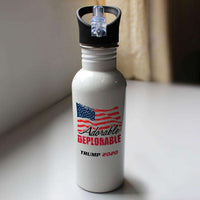 Load image into Gallery viewer, Designs by MyUtopia Shout Out:Adorable Deplorable Trump 2020 Water Bottle
