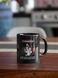 Load image into Gallery viewer, Designs by MyUtopia Shout Out:Afghanistan Veteran Ceramic Coffee Mug - Black
