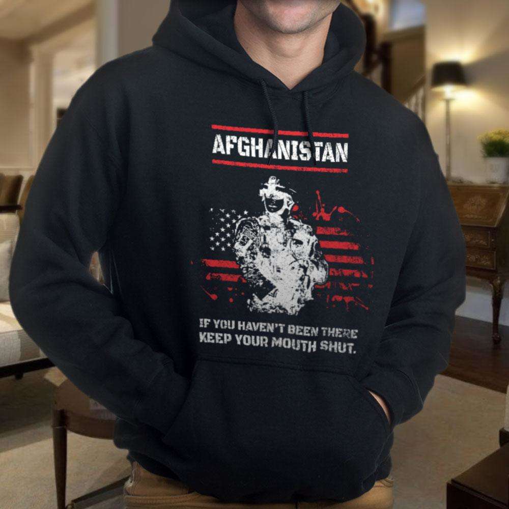 Designs by MyUtopia Shout Out:Afghanistan Veteran Core Fleece Pullover Hoodie