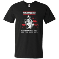 Load image into Gallery viewer, Designs by MyUtopia Shout Out:Afghanistan Veteran Men&#39;s Printed V-Neck T-Shirt,S / Black,Adult Unisex Vneck Tee
