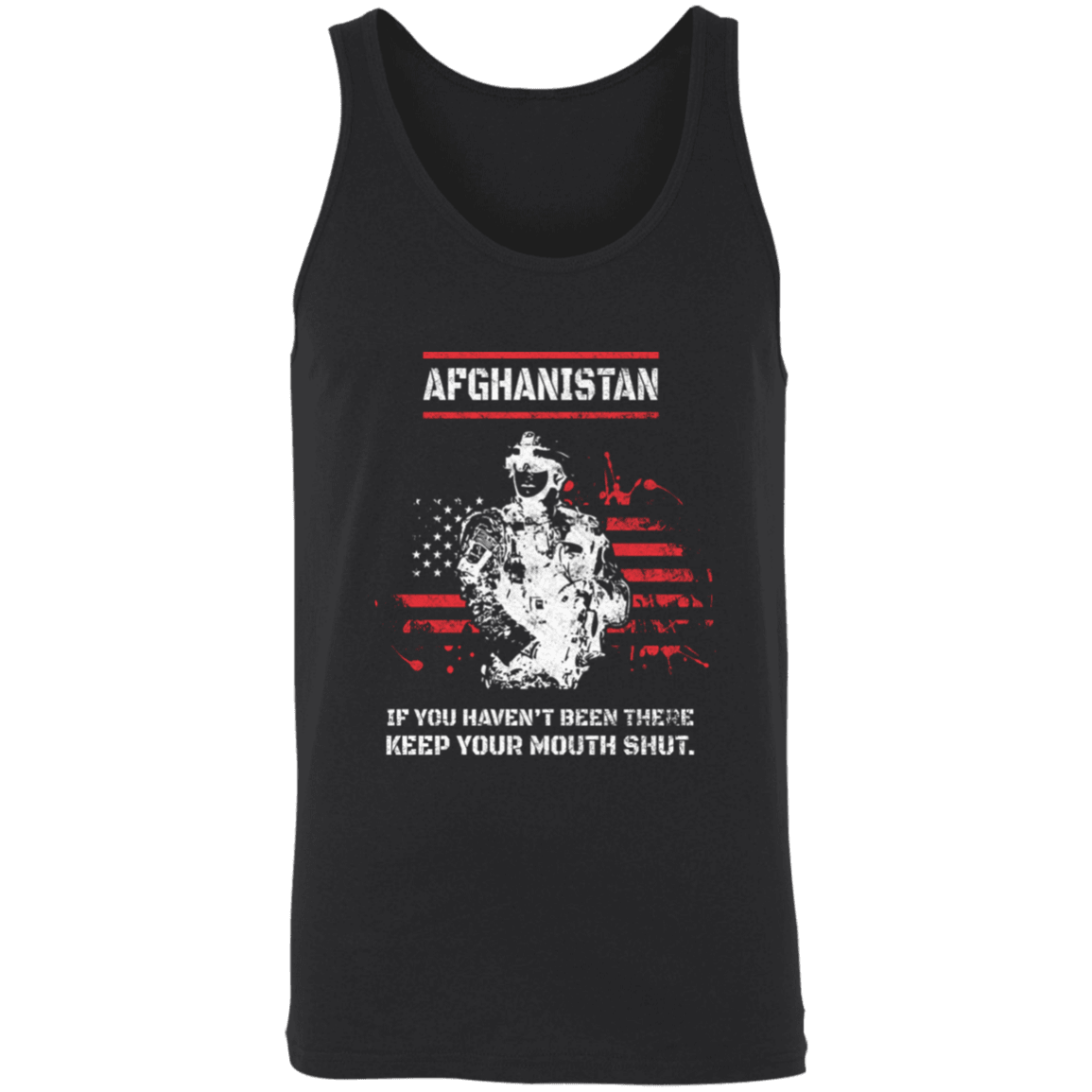 Designs by MyUtopia Shout Out:Afghanistan Veteran Unisex Tank,Black / X-Small,Tank Tops