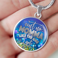 Load image into Gallery viewer, Designs by MyUtopia Shout Out:Aint No Momma Like the One I Got Liquid Glass Engravable Keepsake Necklace
