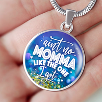 Load image into Gallery viewer, Designs by MyUtopia Shout Out:Aint No Momma Like the One I got Liquid Glass Personalized Necklace
