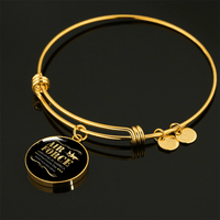 Load image into Gallery viewer, Designs by MyUtopia Shout Out:Air Force Armed Forces Day Support Those Who Serve Personalized Engravable Keepsake Bangle Bracelet,Gold / No,Wire Bracelet
