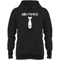 Load image into Gallery viewer, Designs by MyUtopia Shout Out:Air Force Bomb Core Fleece Pullover Hoodie,S / Jet Black,Pullover Hoodie
